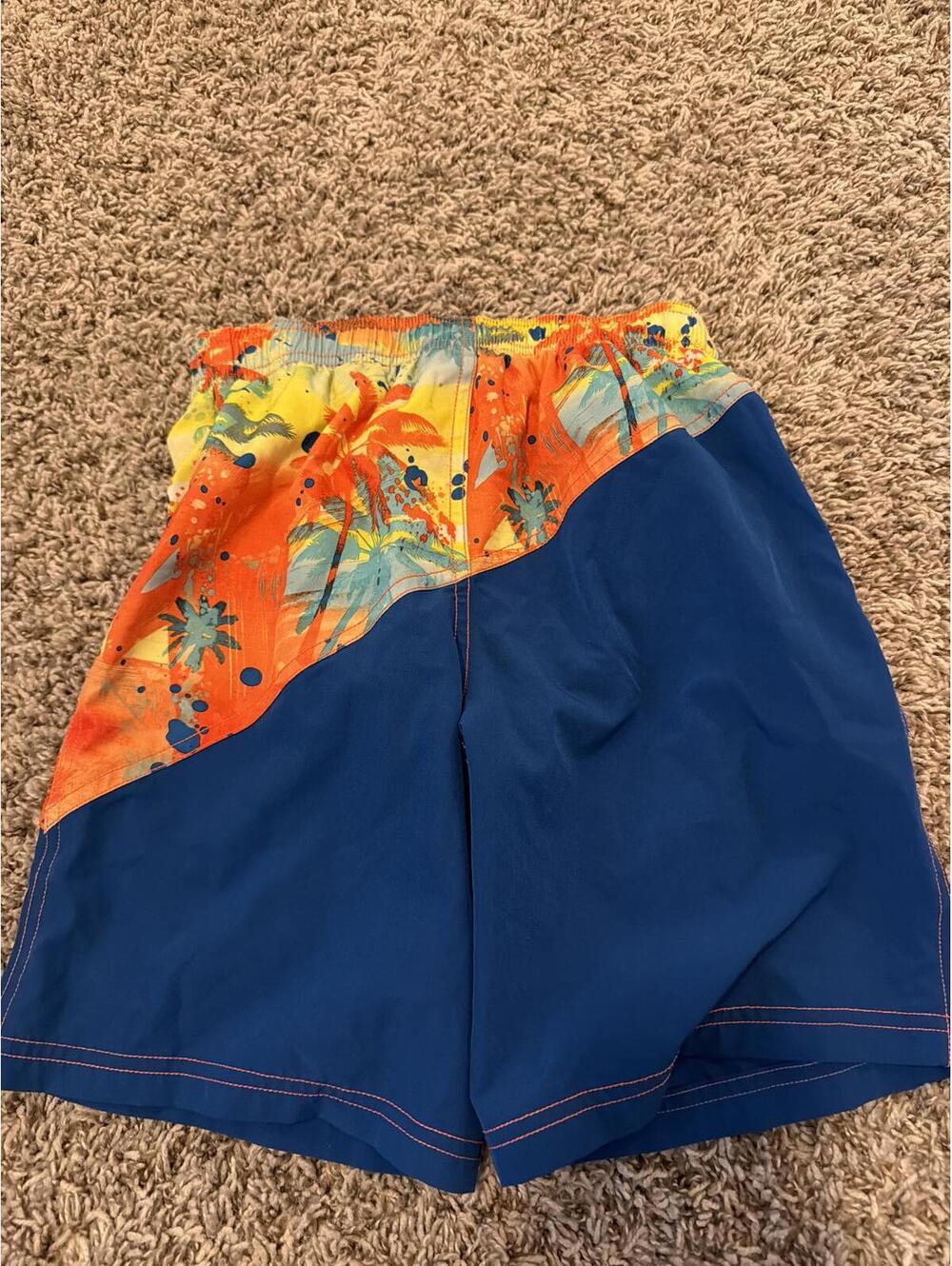 Wonder Nation Boys Swim Trunks M Blue Orange - Picture 3 of 3
